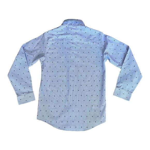 TOMMY HILFIGER | Blue | STRIPED SHIRT WITH TIE - Picture 7 of 14